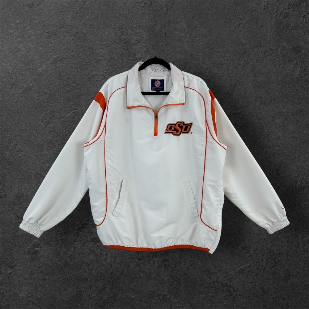 VTG Oklahoma State Cowboys Windbreaker Jacket Mens LARGE Embroidered GIII